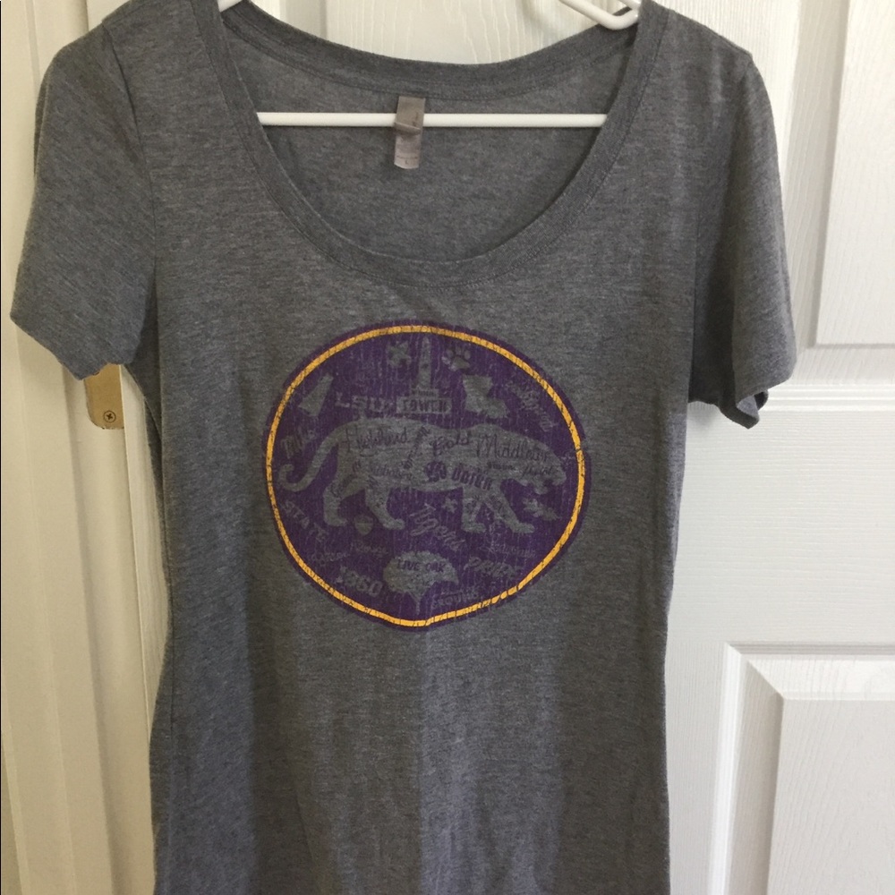 Fleurty Girl LSU Graphic Tee, scoop neck